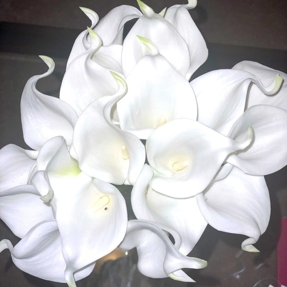 Real Touch Arrangement, White Real Touch Calla Lilies Arrangement 12 Cus… - Picture 4 of 7